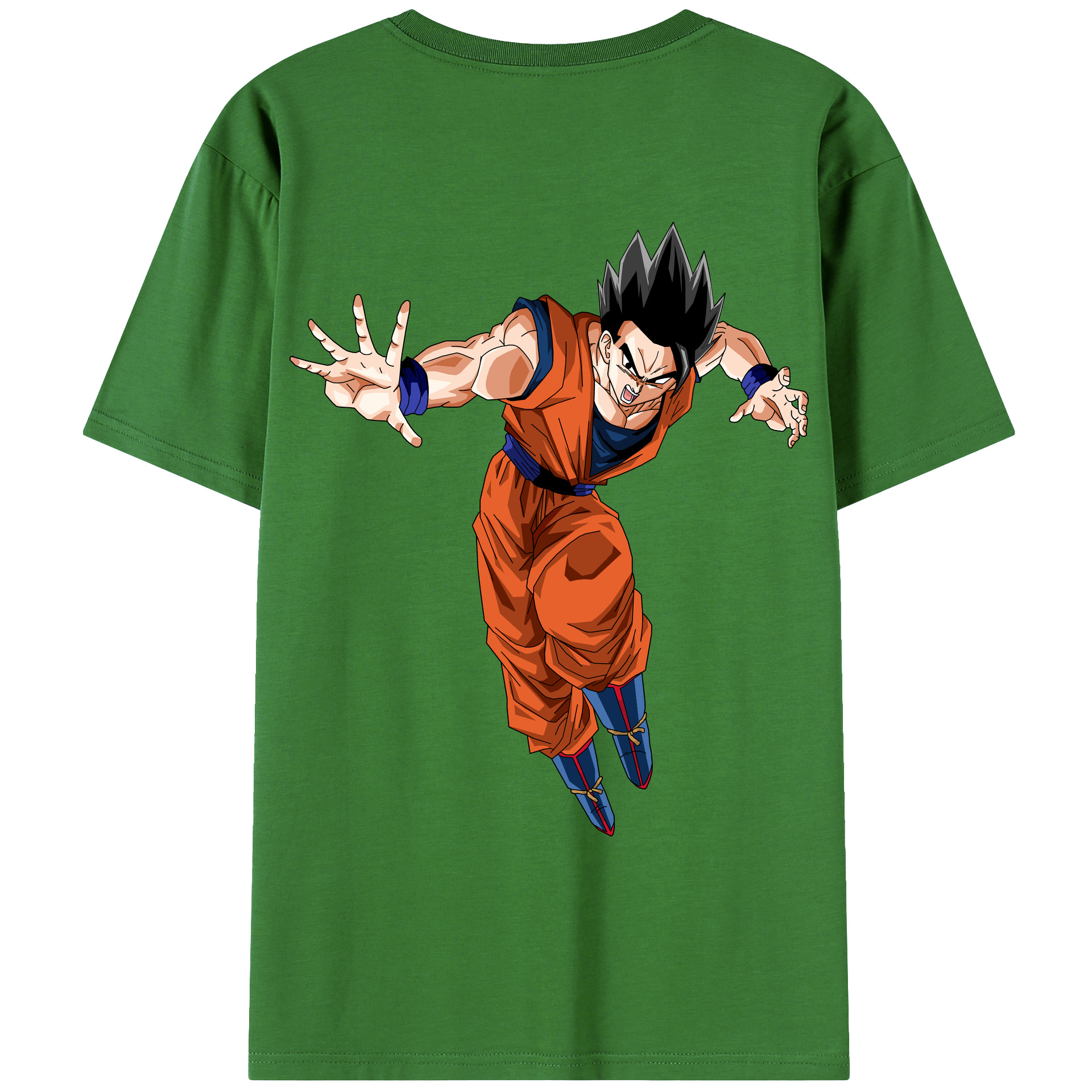 （画像用） ドラゴンボール 孫 悟飯（そんごはん）DRAGON BALL Son Gohan レディース半袖Tシャツ(バックプリント)